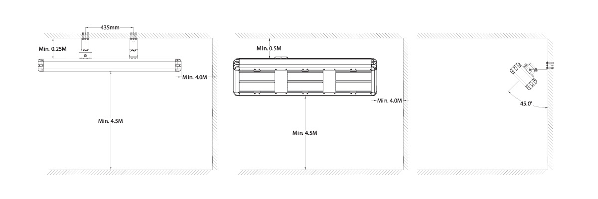 Mounting drawings for Shadow Industrial heaters